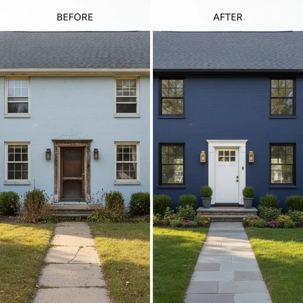 home exterior transformation.