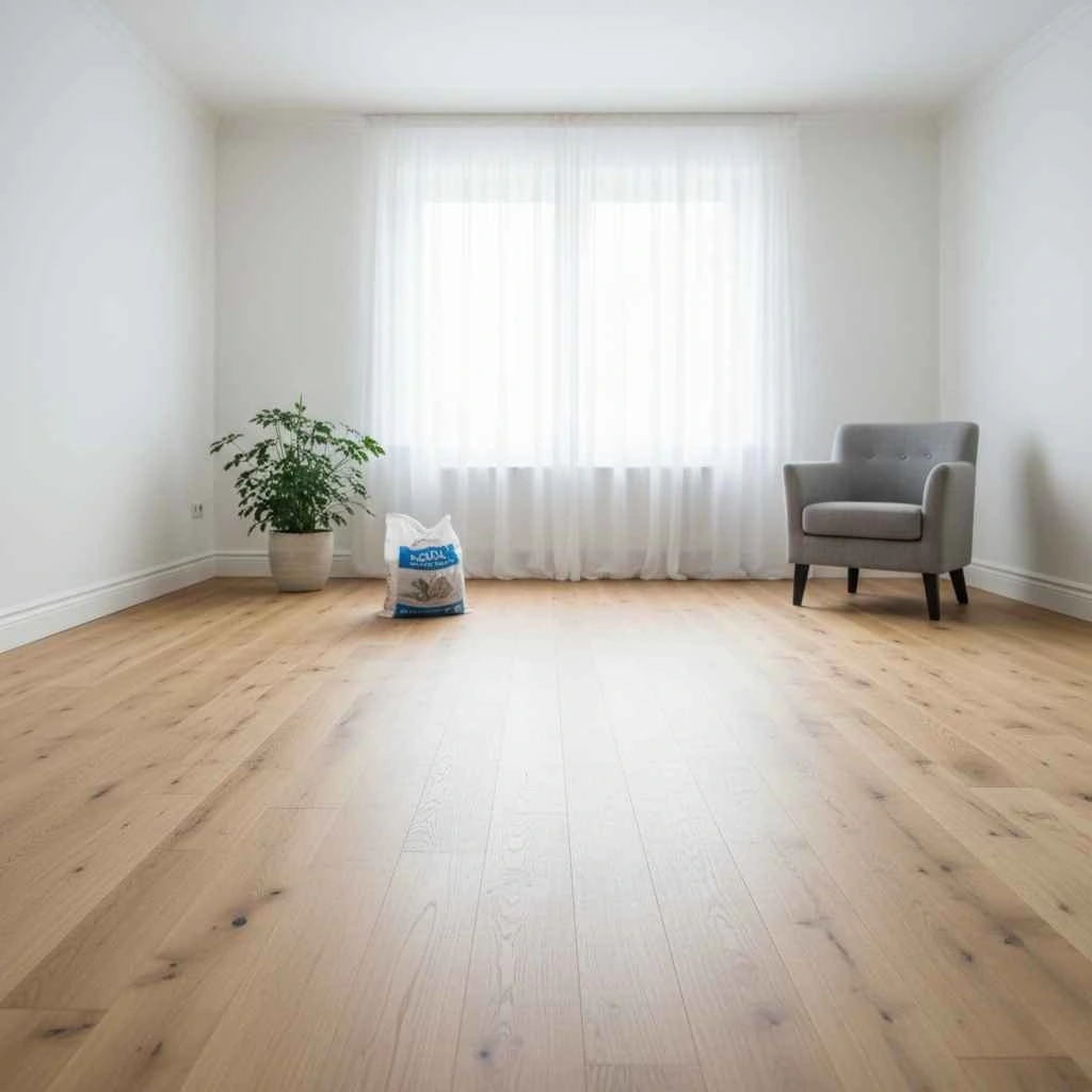 New flooring with updated baseboards