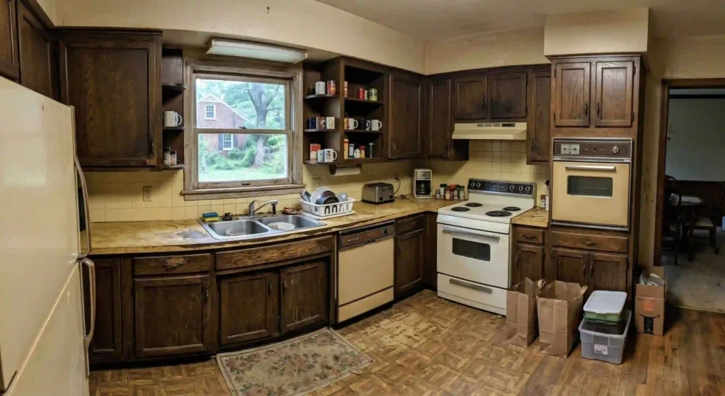 outdated Knoxville kitchen before remodeling.